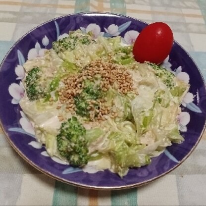 辛子マヨネーズが野菜に合いますね。冷蔵庫にあった野菜で、美味しく一品出来て助かりました。